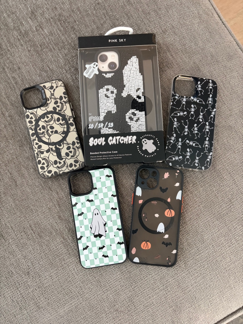 IPhone 14 Halloween Ghost & Skull iPhone 14 Case Collection of 5